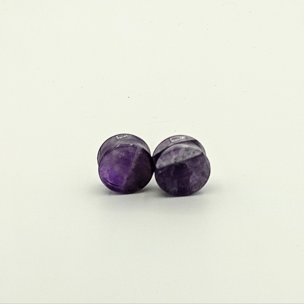 Handmade Amethyst plugs